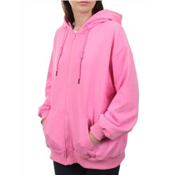 3267 PINK Толстовка на молнии женская (95% хлопок, 5% спандекс)