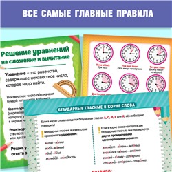 Книги-шпаргалки набор для начальной школы, 6 книг по 8 стр.