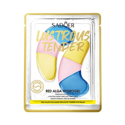 Гидрогелевые патчи для век с экстрактом красны водорослей для деликатного ухода SADOER Lustrous Tender Red ALGA Collagen Delicate Tander Eye Mask, 7.5 гр
