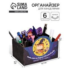 Органайзер для хранения мелочей «Тот, кто не верит...», 6 отделений, 18.7×12.5×12.5 см