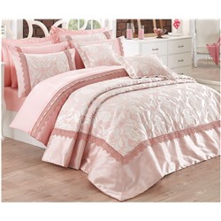 Постельное Белье Евро 2 сп. с Жаккардовым Покрывалом 270x260 см Deluxe Series Yatak Ortusu - cotton box