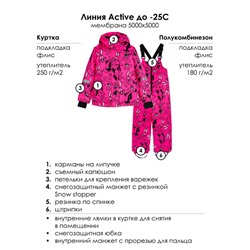 Комплект зимний для девочки: куртка, комбинезон