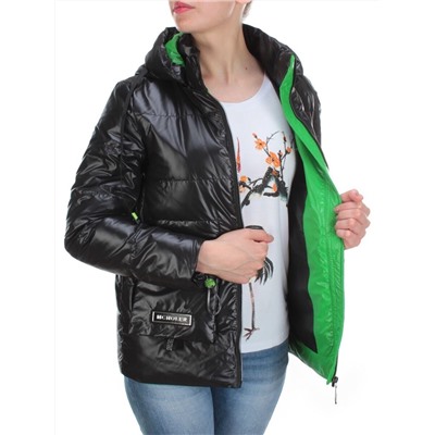 8266 BLACK Куртка демисезонная женская BAOFANI (100 гр. синтепон)