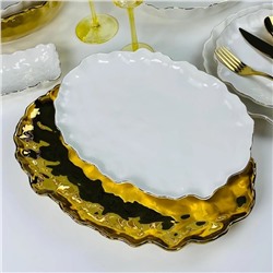 305-280 Набор из 2 овальных блюд 30,5/35,5см ВАНЕССА ЗОЛОТО в под.уп.(х12)Фарфор