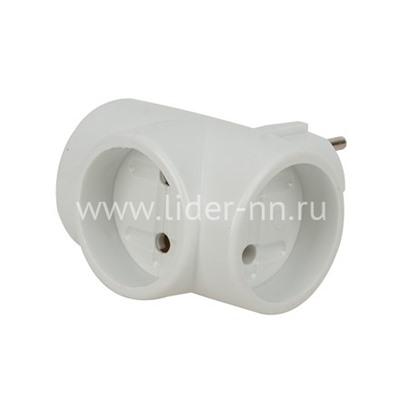 Разветвитель сетевой Perfeo "RU POWER" 3 гнезда; 16A; 1гн/з; 2гн/бз (белый) 3Т1
