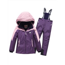 Горнолыжный костюм зимний для девочки темно-фиолетового цвета 9432TF