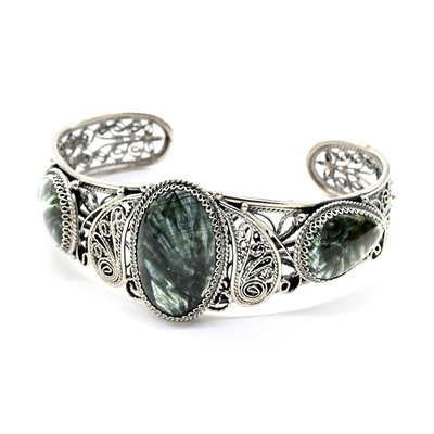 Браслет серафинит, 21 см.