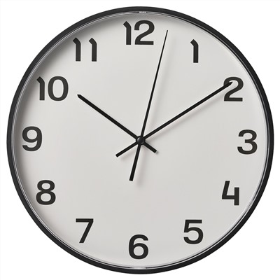 PLUTTIS, Wanduhr, schwarz,, 28 cm