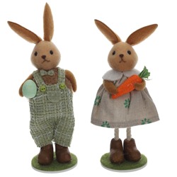 Фигурка декоративная "Зайка" (блок 12шт), L7 W4,5 H16 см, 2в.