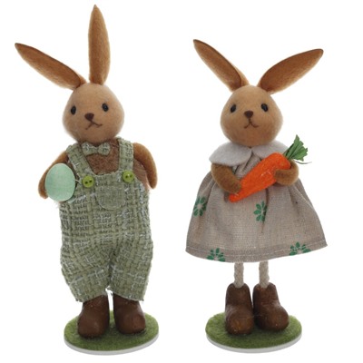 Фигурка декоративная "Зайка" (блок 12шт), L7 W4,5 H16 см, 2в.