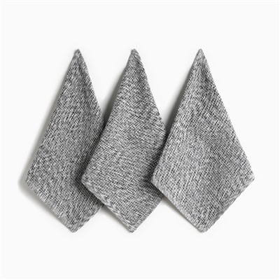 Набор декоративных салфеток Этель Grey 30х30см., 3шт., 100%хл.