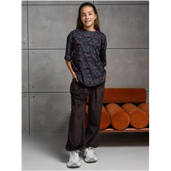 Футболка "Принт" Графит Девочка