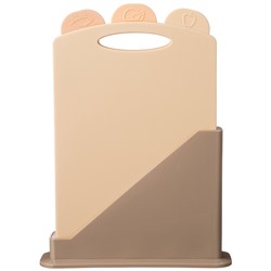 НАБОР РАЗДЕЛОЧНЫХ ДОСОК ИЗ 3 ШТ+ПОДСТАВКА 24*7.8*17CM ЦВЕТ: БЕЖЕВЫЙ