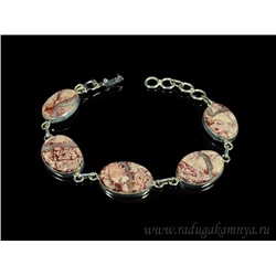 Браслет яшма уральская, 19,5см.