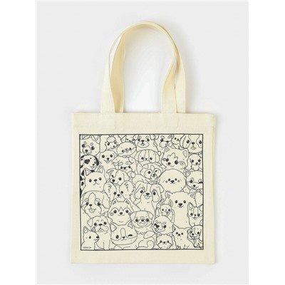 Сумка-шопер, раскраска по номерам «Собачки»