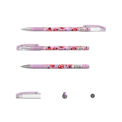 Ручка шариковая ErichKrause ColorTouch Stick Ladybug 0.7, цвет чернил синий