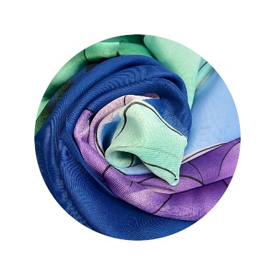 Шарф шифоновый с цветочным рисунком 3D Арт М52/7