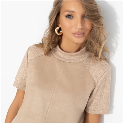 Водолазка из экозамши, Фирменное приветствие (песочная)