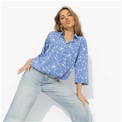 Блуза, освежающая образ, Твой личный тренд (небесная)