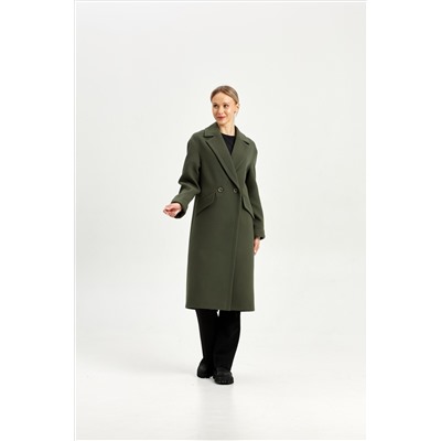 Пальто женское демисезонное 24710 (хаки)