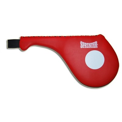 Лапа ракетка (хлопушка) SPRINTER одинарная из плотной синтетической кожи. Предназначена для отработка точности и скорости ударов руками и ногами. :(383-386):