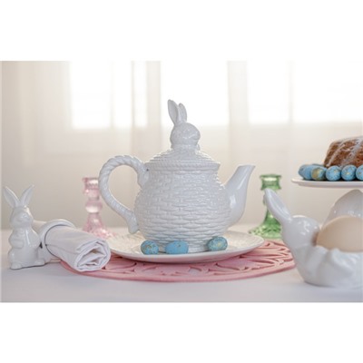 Заварочный чайник Доляна «Зайка», 800 мл, доломит, белый