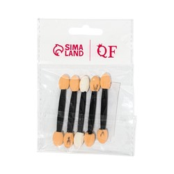 УЦЕНКА Набор аппликаторов для теней, двусторонние, 5 шт., 5 (±1) см, чёрный