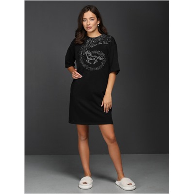 Платье домашнее "Вьюга" черный