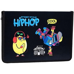 Папка для труда 1 отделение, А4, ArtSpace "Street style", картон, молния вокруг, откид. планка