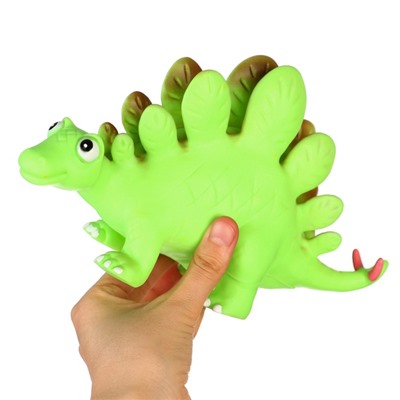 Резиновая игрушка для ванны Крошка Я «Динозавр: Стегозавр», 23 см, с пищалкой
