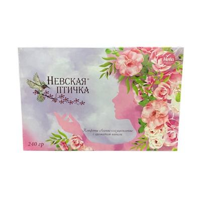 Набор конфет Невская Птичка глазированные ванильные 240г/Нева