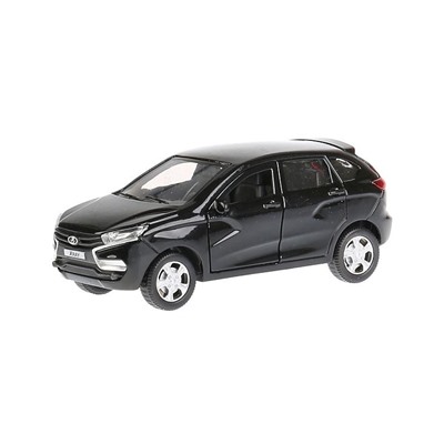 Машина металл LADA XRAY длина 12 см, двери, багаж, инерц, черный, кор. 271517
