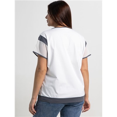 Блуза Алтея (белый/графит) Б15368-20М