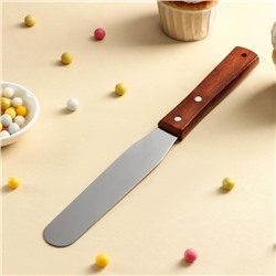 Кондитерская лопатка - палетка, прямая, 27 см, рабочая часть 15 см, коричневая