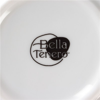 Банки для сыпучих BellaTenero «Тюльпан», 300 мл, с ложками, на бамбуковой подставке, фарфор, белые