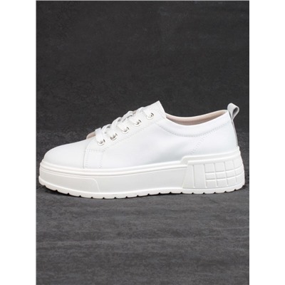 05-PDD200-1 WHITE Кроссовки женские (натуральная кожа)