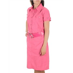 9939 PINK Платье женское (85% хлопок, 10% вискоза, 5% лайкра)