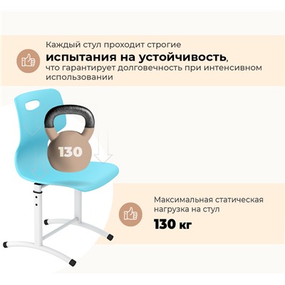 Стул Дельта SHT-S-TN28/5-7
                        д5-7 голубой / белый муар