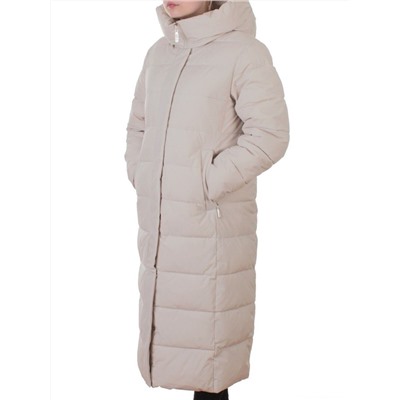 2338 BEIGE Пальто зимнее женское (200 гр. холлофайбер)