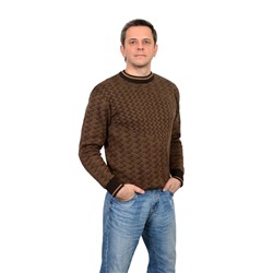 Джемпер Ёлочка жаккардовый из верблюжьей шерсти мужской