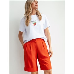 Шорты-бермуды из плотного лиоцелла