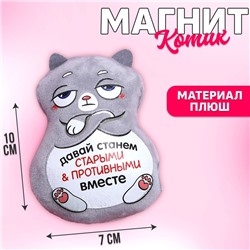 Магнит «Давай станем старыми и противными вместе», кот
