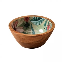 Деревянная сервировочная миска, Wooden Serving Bowl (Green), произв. Nestroots