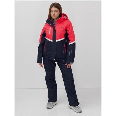 Горнолыжный костюм женский зимний УЦЕНКА малинового цвета 02807M