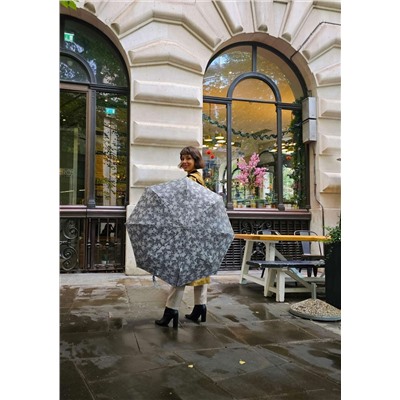 L852-3459 JacquardFloral (Жаккардовый цветок) Зонт женский механика Fulton