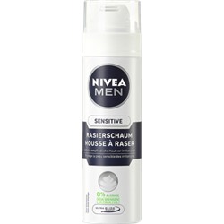 NIVEA MEN Rasierschaum Sensitive Пена для Мягкого Бритья с Алоэ Вера, 200 мл