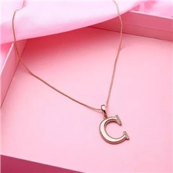 Estele - Charm C Rosegold plated Pendant
