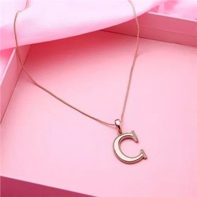 Estele - Charm C Rosegold plated Pendant