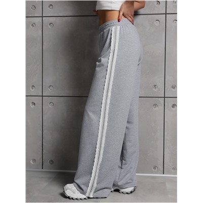 Брюки "Кружево" Серый Меланж