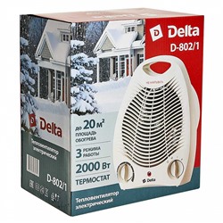 Тепловентилятор электрический 2000 Вт DELTA D-802/1